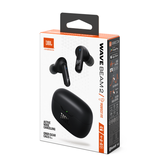 سماعة JBL Wave Beam 2 – لاسلكية داخل الأذن مع صوت نقي وباس قوي