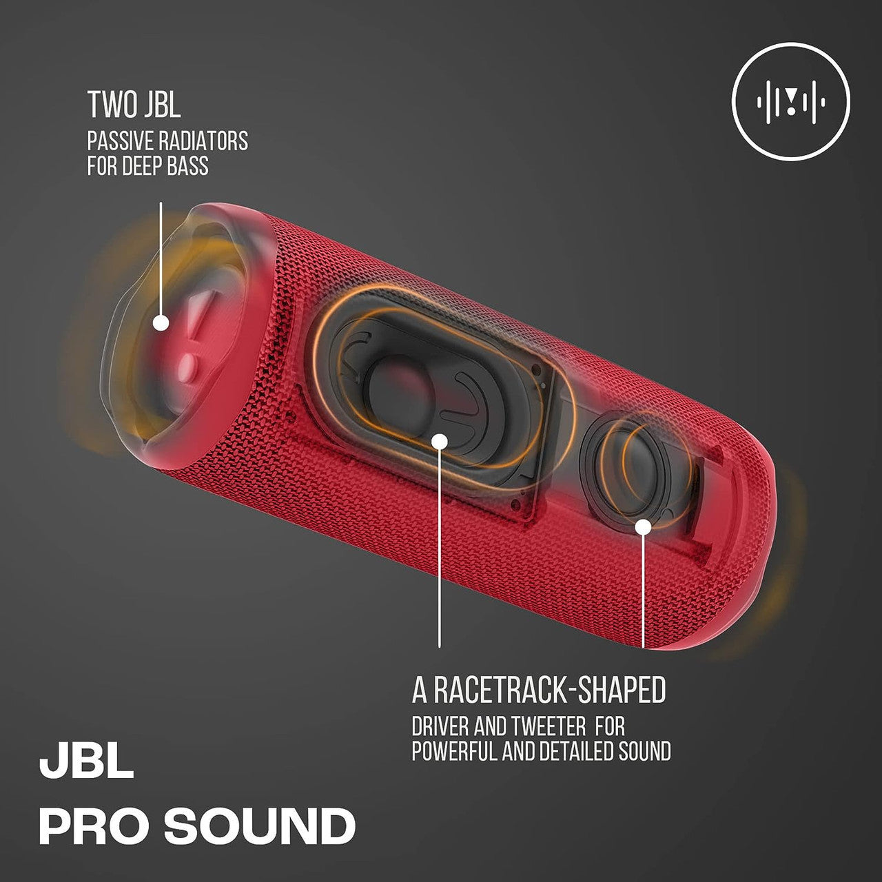 سماعة JBL Flip 6 المحمولة (صوت 2-Way، مقاومة للماء والغبار)