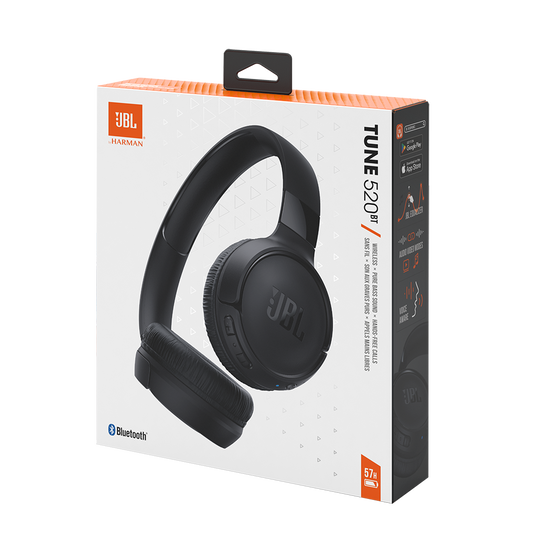 سماعة JBL Tune 520BT اللاسلكية على الأذن (57 ساعة بطارية + شحن سريع)