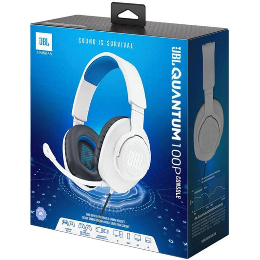 سماعة الألعاب ‎JBL Quantum 100P Console سلكية – ميكروفون قابل للفصل،