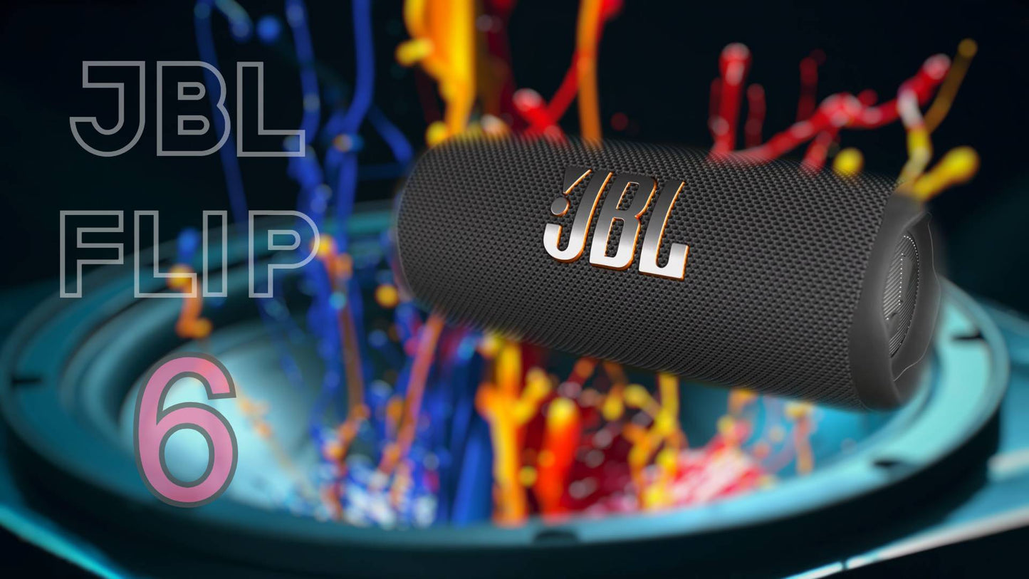 سماعة JBL Flip 6 المحمولة (صوت 2-Way، مقاومة للماء والغبار)